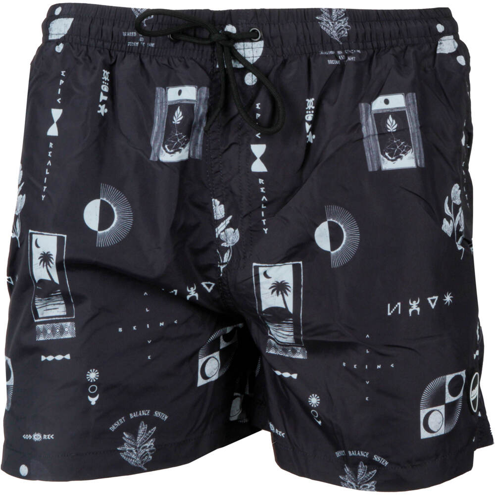 Losan print bañador playa hombre Negro (XL)
