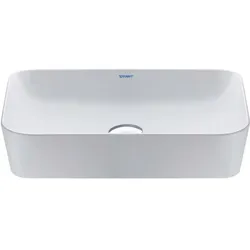 Duravit Cape Cod Aufsatz-Waschtisch 2340433200 43x43cm, ohne Hahnloch, Überlauf, Hahnlochbank, Weiß Seidenmatt