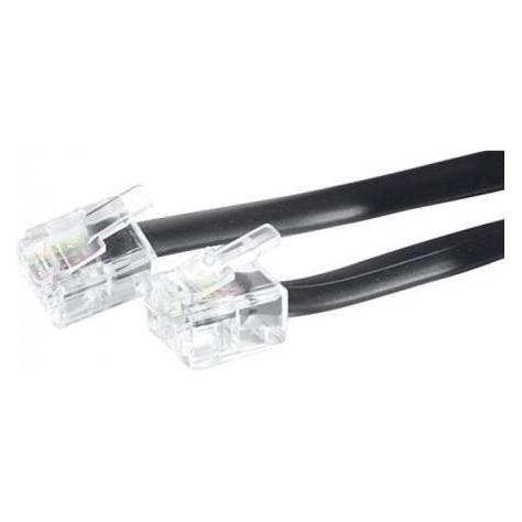 Exertis Connect Modular-Anschlusskabel, RJ11 St. (6P4C) / RJ11 St. (6P4C), schwarz, 10,0 m (AM288140E)