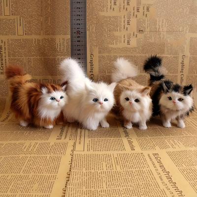 Inspired Finds Realistic Simulation Cat Plush Toy, Soft Stuffed Kitten For Kids And Cat Lovers gray