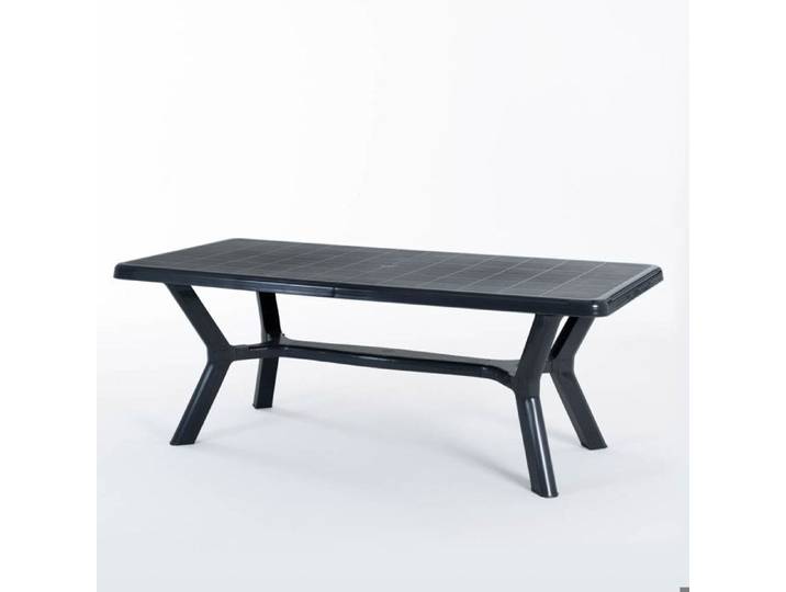Table rectangulaire - Samuel - Extérieure - Anthracite - 8 personnes - Design moderne