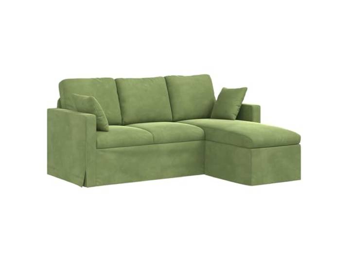 Todiikf Sofa Hellgrün 178x134x80 cm Samt Couch Polstersofa Modernes Polstermöbel mit Holzoptik Armlehnen für Wohnzimmer und Schlafzimmer, bequeme Schaumstoffkissen inklusive.