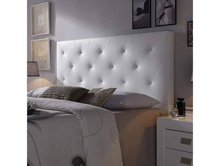 Marckonfort Rombo Kopfteil für Bett, 140x60x8 cm Farbe Weiß