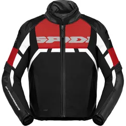 Spidi Rapid, Textil-/Lederjacke H2Out - Schwarz/Weiß/Rot - S
