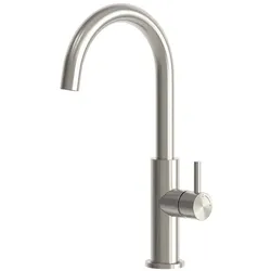 Küchenarmatur aus satinierendem Edelstahl 316L, 32 cm hoch, korrosionsbeständig, modernes Design für Innen und Außen – SINED