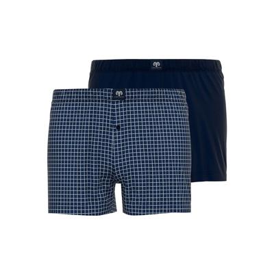 Boxershorts CECEBA "Boxershort Daytona 2er Pack", Herren, Gr. L, blau (dunkelblau), Obermaterial: 100% Baumwolle CO., Unterhosen