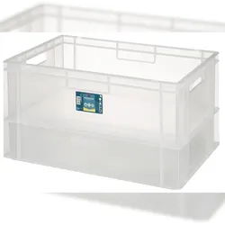 METRO PROFESSIONAL Eurobox, 32 cm, Polypropylen, 60 L, 25 kg, stapelbar, mit Handgriffe