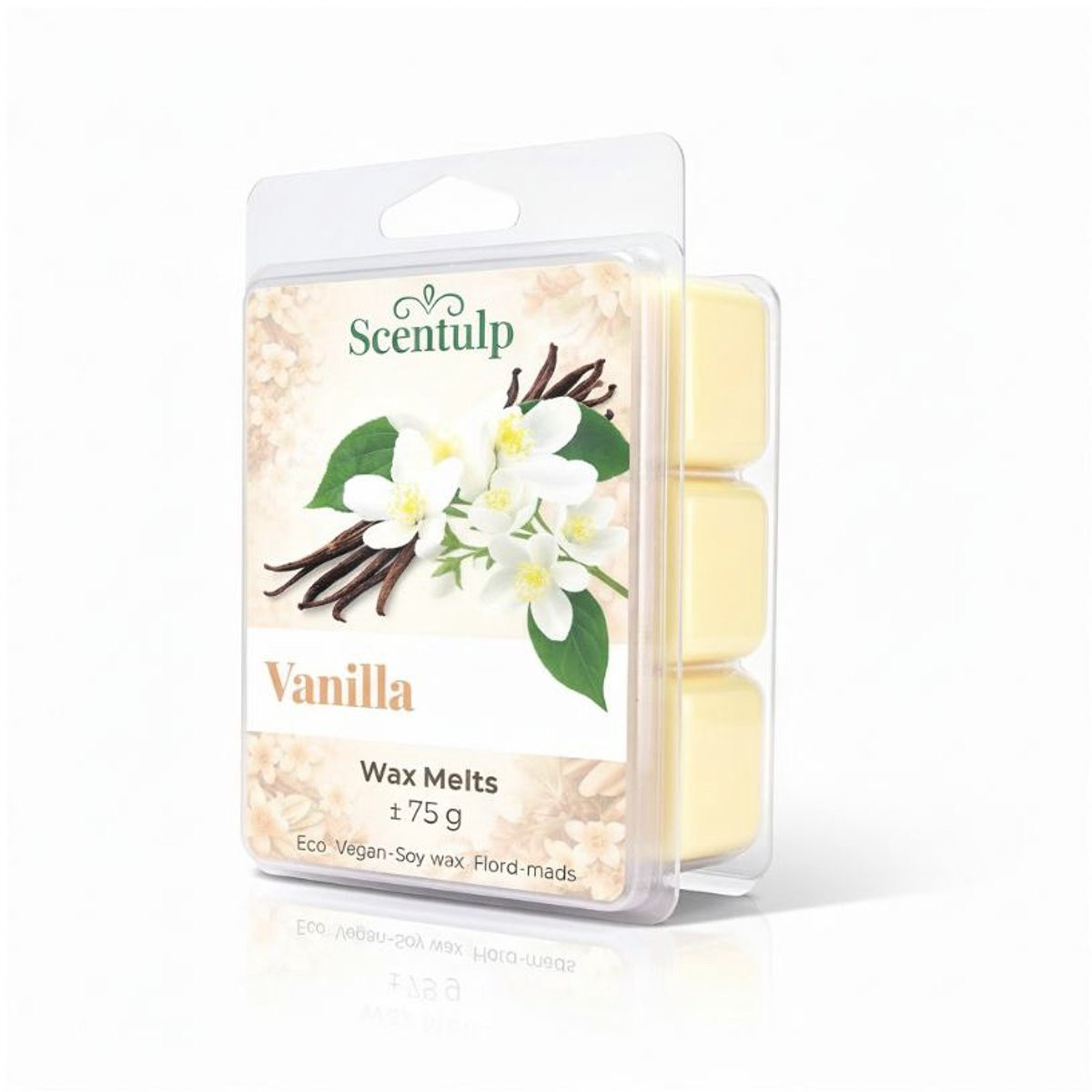 Scentulp Wax Melts Vanille - Warme Geur - Vegan Sojawax - Kubusvormig