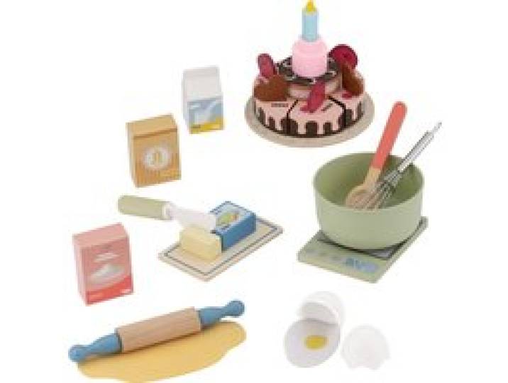 LUPILU® Set de jeu : burger et frites ou à gâteaux ou à salade (gâteau)