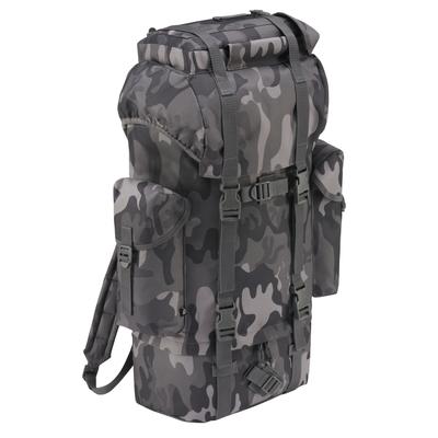 Rucksack BRANDIT "Brandit Accessoires Nylon Military Backpack", Gr. onesize, grau (grau camouflage), Polyester, Rucksäcke Rucksack