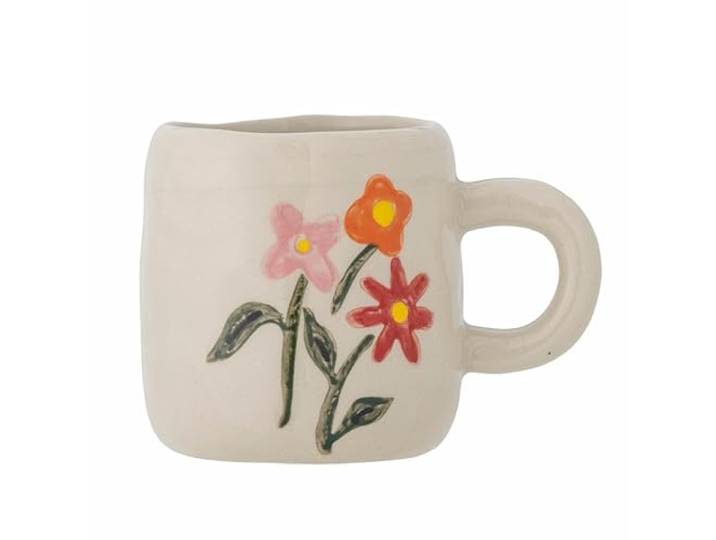Bloomingville Millie Tasse en grès\, blanche\, 110 ml\, design élégant\, passe au lave-vaisselle\, 82061378