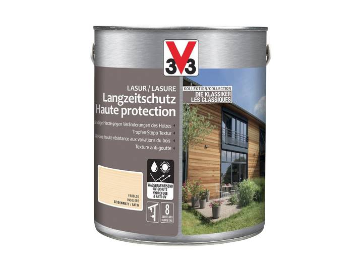 V33 Holzlasur Langzeitschutz H2O 2.5 l