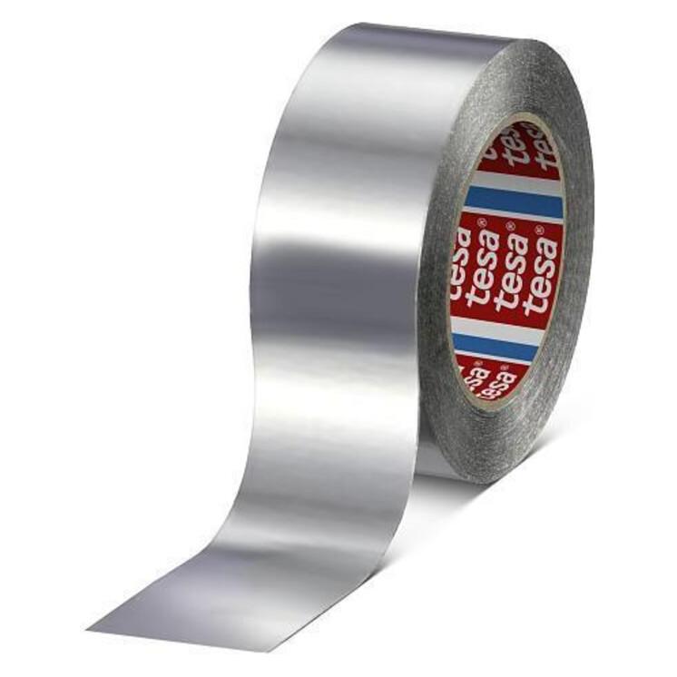 tesa Alu Tape 75µ O. Liner 34 Silber-Matt 50m x 50mm (50 mm) (230204)