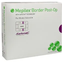 MEPILEX Border Post-OP Verband haftend 9x10 cm 10 St