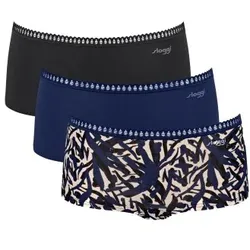 Sloggi 3P GO Crush Hipster Shorts Mixed Baumwolle Large Damen