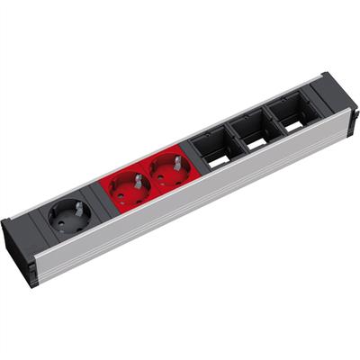 BACHMANN CONI 1xCEE7/3 2xCEE7/3 rot, Schutzkontakt 1xschwarz+2xrot