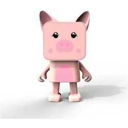 Mobility on Board Dancing Animal speaker Schwein (4 h), Bluetooth Lautsprecher, Schwarz, Pink