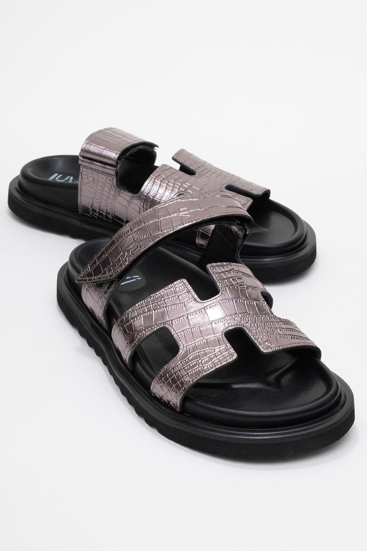 Loana Leder Slide Sandale