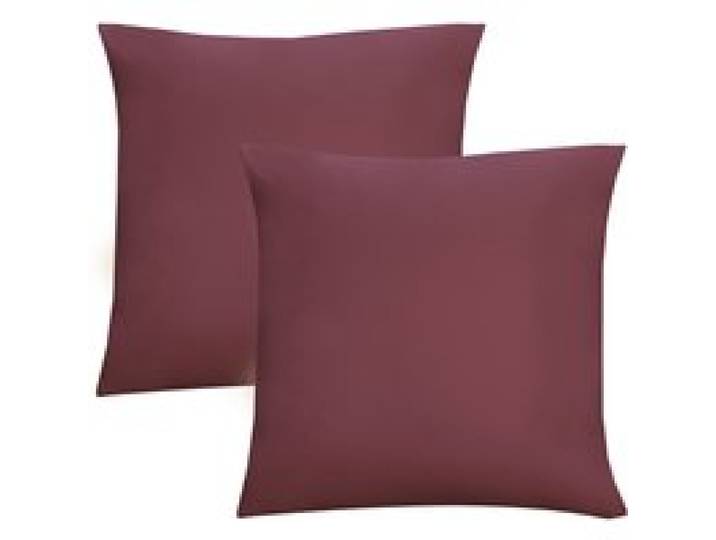 BIBERNA Lot de 2 housses de coussin en jersey fin (Violet, 80x80cm)