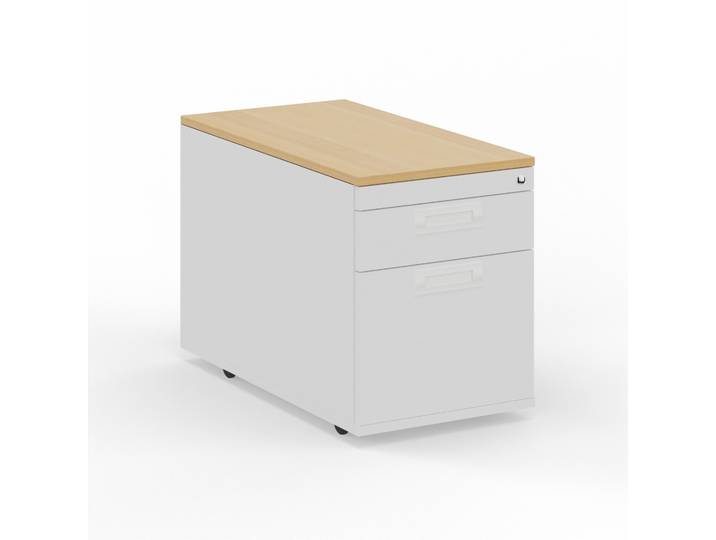 Rollcontainer Tradingzone GO Swiss Weiss/Eiche, Neu - Perfekt für Unterlagen und Akten