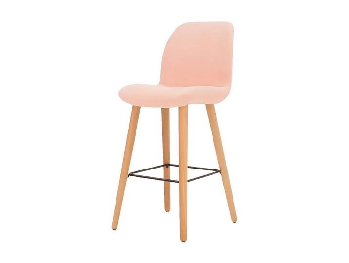 Xlmoebel Barhocker Eleganter Designer-Barhocker aus Holz in modernem Rosa (1 St., Designer-Barhocker), Hergestellt in Europa