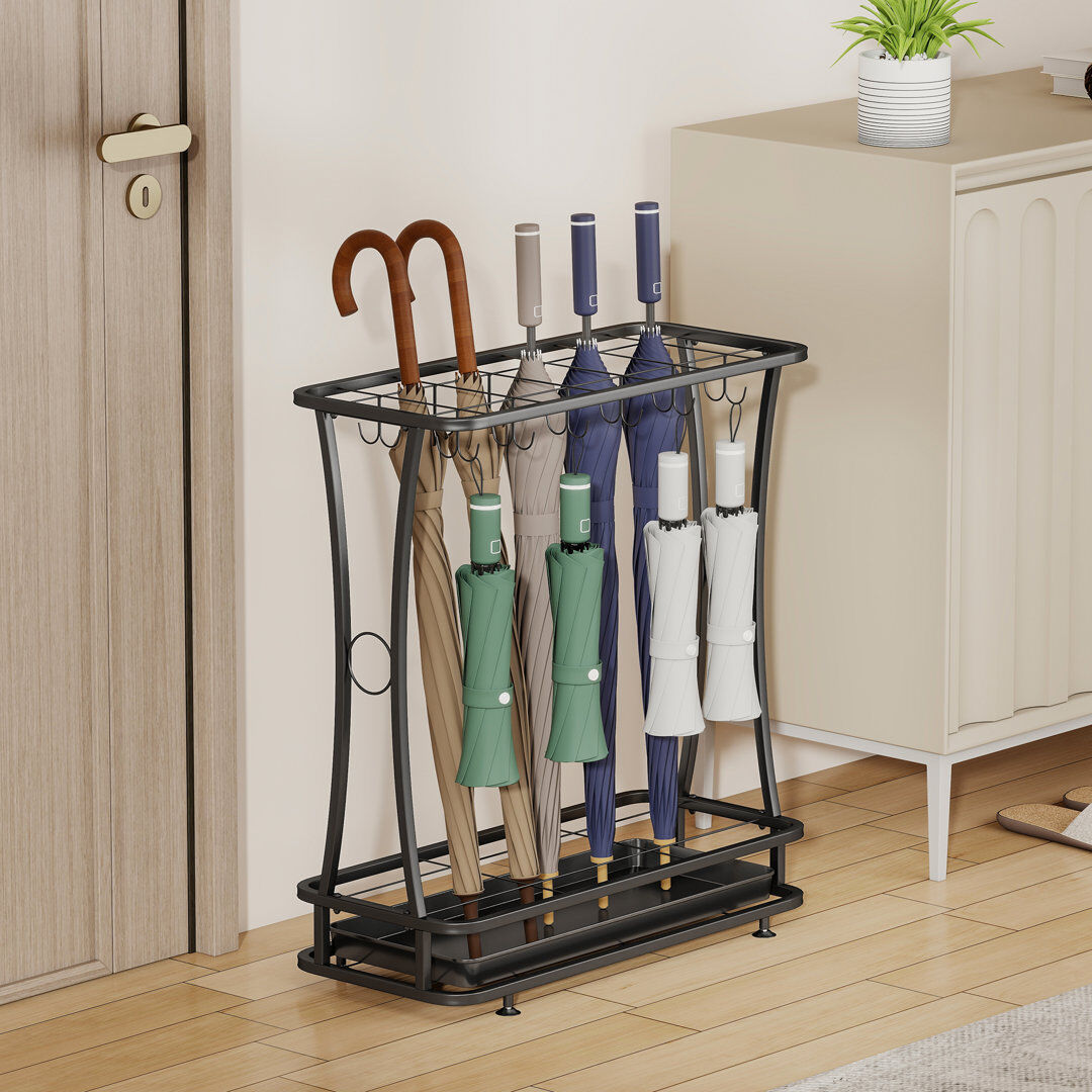East Urban Home Freestanding 24 - Hook Black 27.6cm H X 19.1cm W X 9.5cm D