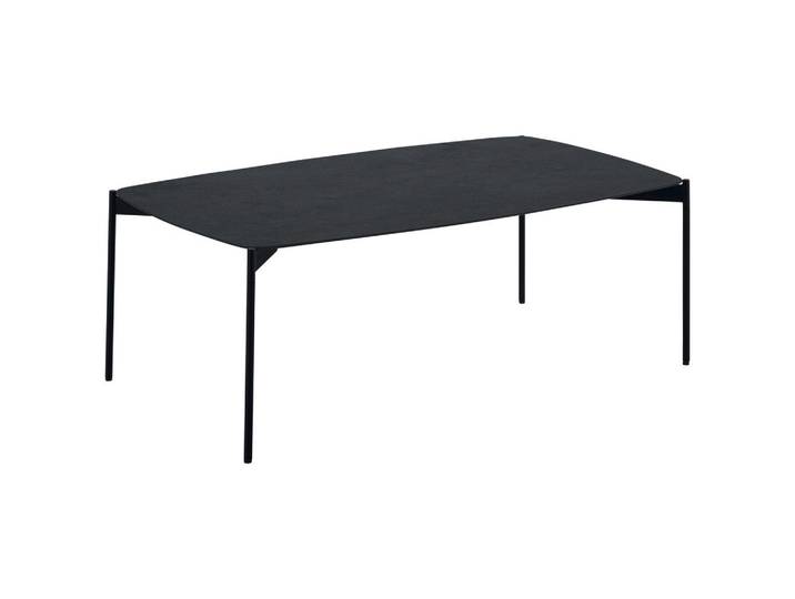 Venjakob Couchtisch, Grau, Schwarz, Metall, Keramik, rechteckig, rund, 70x42x116 cm, Goldenes M, Wohnzimmer, Wohnzimmertische, Couchtische, Couchtische Metall