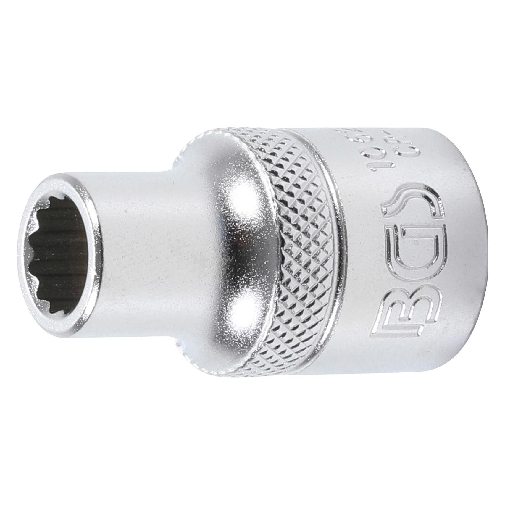 BGS Steckschlüssel-Einsatz Zwölfkant Antrieb Innenvierkant 12,5 mm (1/2") SW 9 mm (9 mm) (10629)