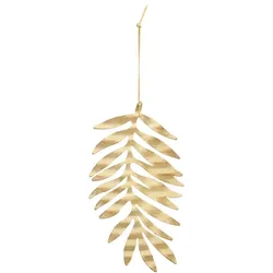 House Doctor Ornament aus Metall Leaf, Ø15cm, gold