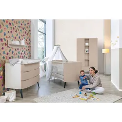 Schardt 3-tlg. Babyzimmer Smile mit 2-türigem Kleiderschrank, beige