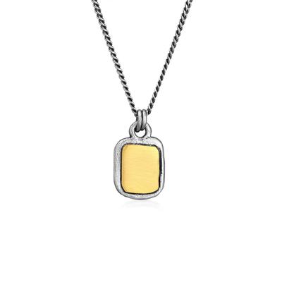 Lange Kette HAZE & GLORY "Halskette Wisdom - 925 Silber vergoldet" Gr. 60, silber, Halsketten, Herren, Silber 925 (Sterlingsilber)