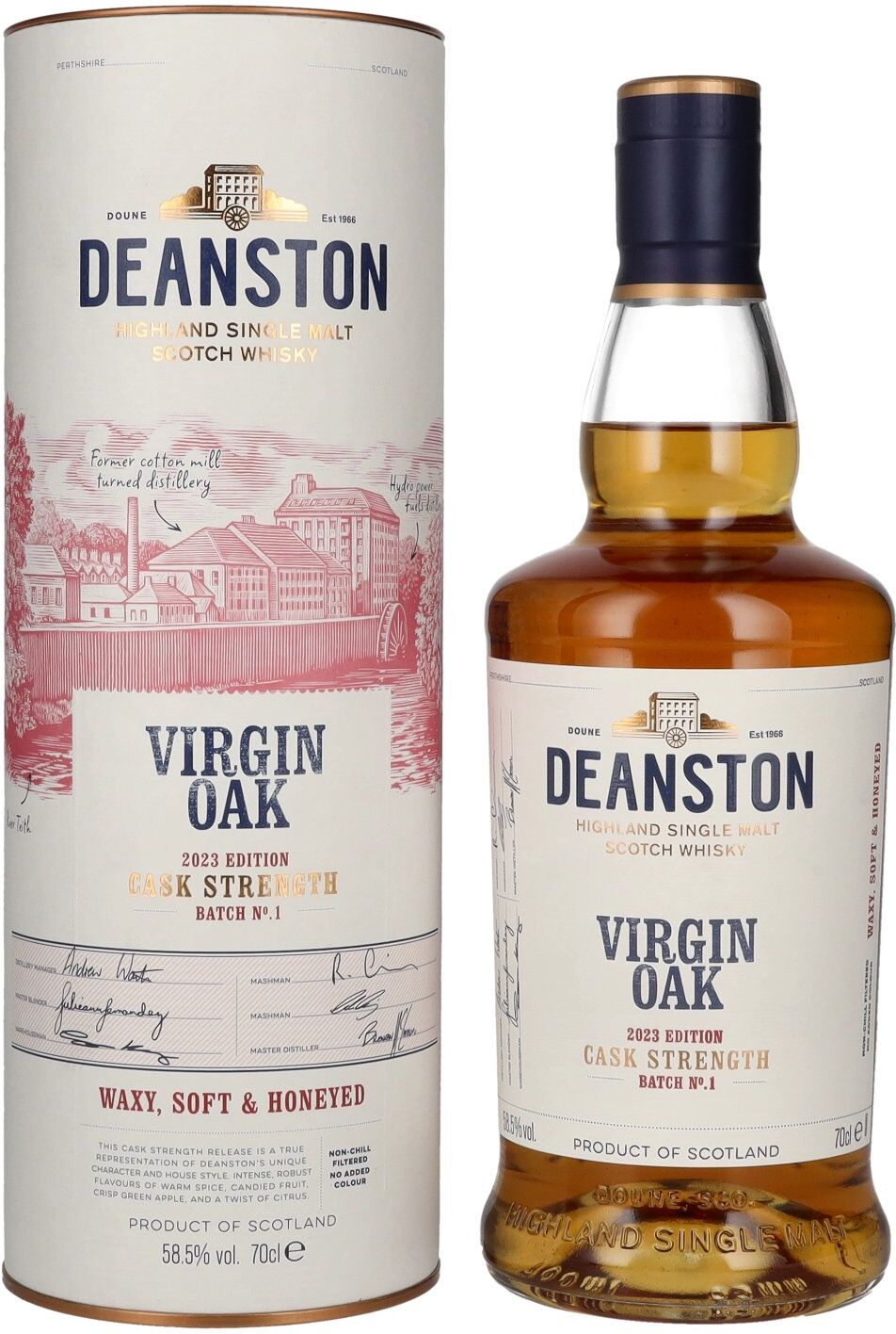 Deanston Whisky Deanston VIRGIN OAK Highland Single Malt Cask Strength Batch No. 1 Edition 2023 58,5% Vol. 0,7l in Geschenkbox