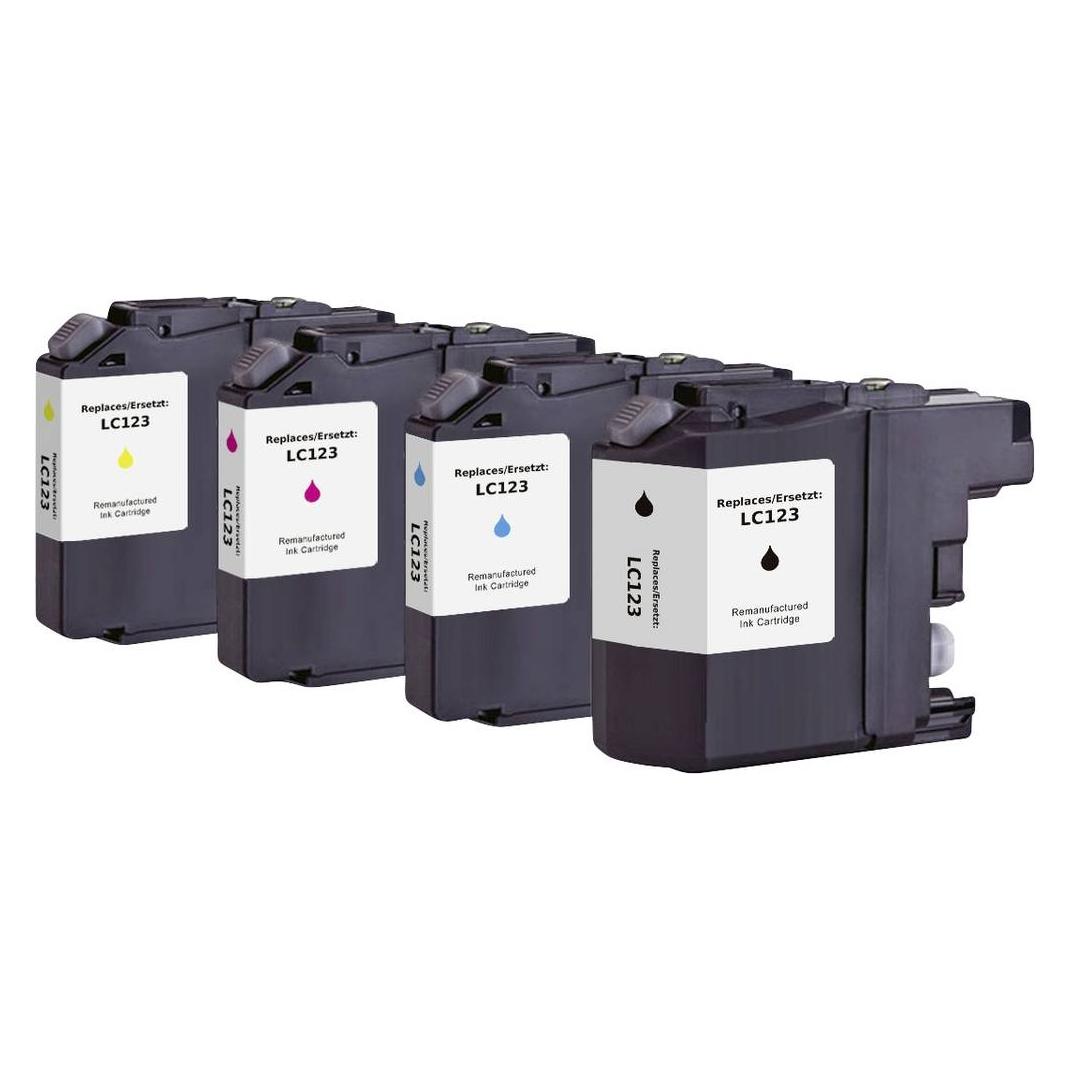 Renkforce Tinte Kombi-Pack ersetzt Brother LC-123BK, LC-123C, LC-123M, LC-12 (RF-6954004)