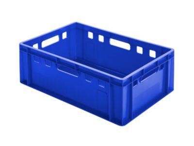Euro Box Fleischkasten, lebensmittelecht, Inhalt 35,3 L, geschlossene Version, blau