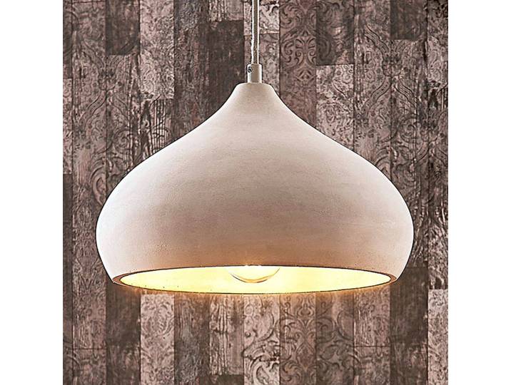 Hängelampe Morton Lindby, dimmbar, alu / grau / zink, für Wohn- / Esszimmer, Beton, Modern, Pendelleuchte