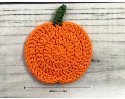 Uplifted Finds Handmade Autumn Crochet Pumpkin Coasters Set For Fall Table Decor And Drink Protection 1 Pc