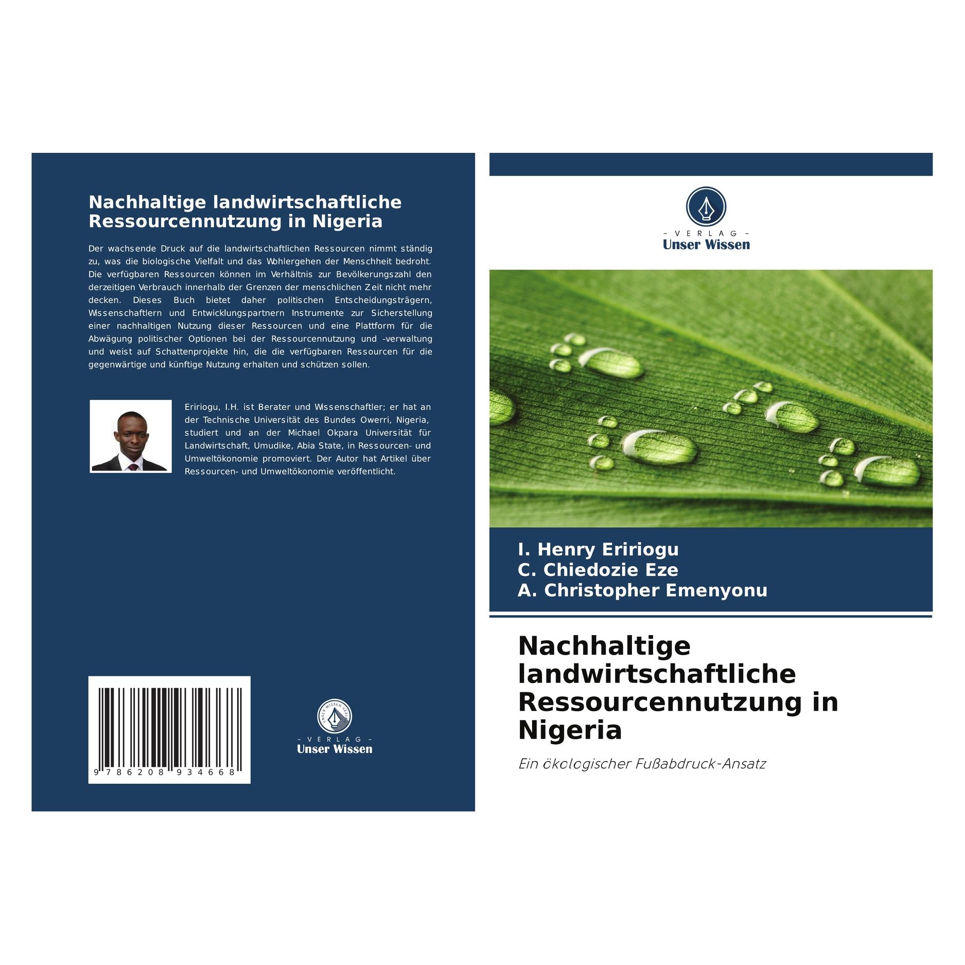 Umbreit Nachhaltige landwirtschaftliche Ressourcennutzung in Nigeria (Deutsch, Softcover, A Christopher Emenyonu, C Chiedozie Eze, I Henry Eririogu) (63593021)