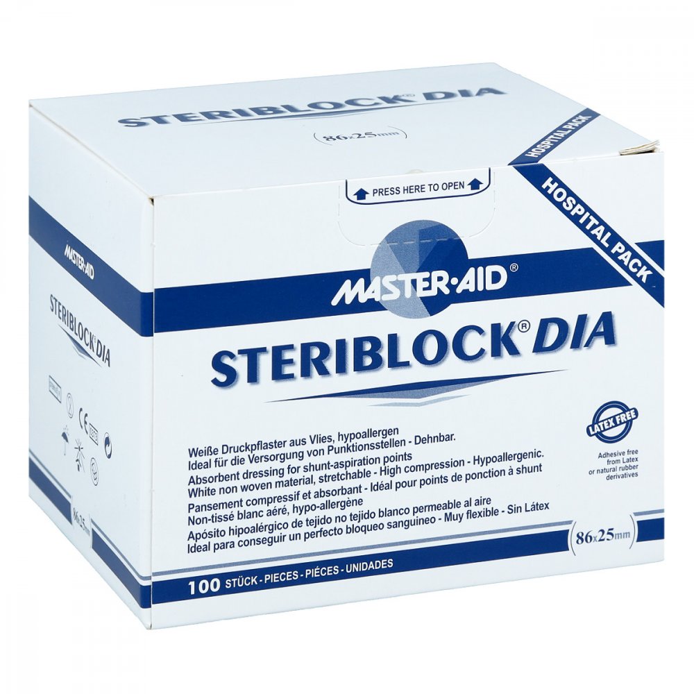 Trusetal Verbandstoffwerk GmbH Steriblock Dialyse-pflaster 86x25mm Master Aid 00249024