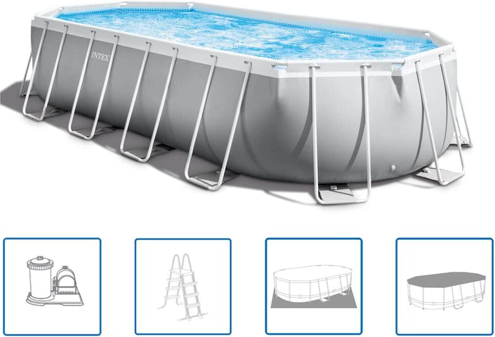 INTEX Ensemble de piscine ovale 610x305x122 cm 26798GN