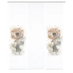 Schmidt Schiebevorhang Amarande 3er-Set Polyester Beige Natur
