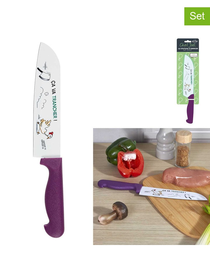 ALL FOR MY KITCHEN 2er-Set: Kochmesser in Lila - (L)30 cm - onesize