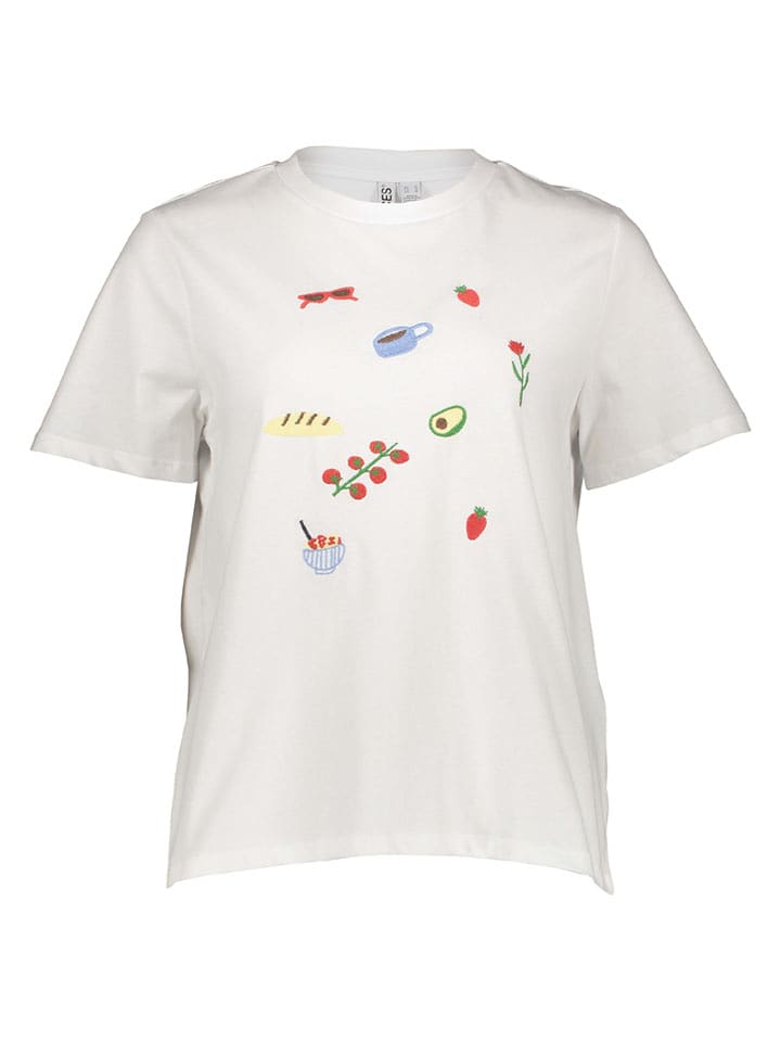 Pieces Shirt in Weiß - XL