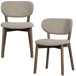 Stuhl-Set Udar 2er-Set Natur/Dunkelbraun