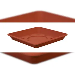 Geli Pflanzen Untersetzer-Blumentopf Kunststoff eckig terrakotta H 3.5 x B 25xL25 cm