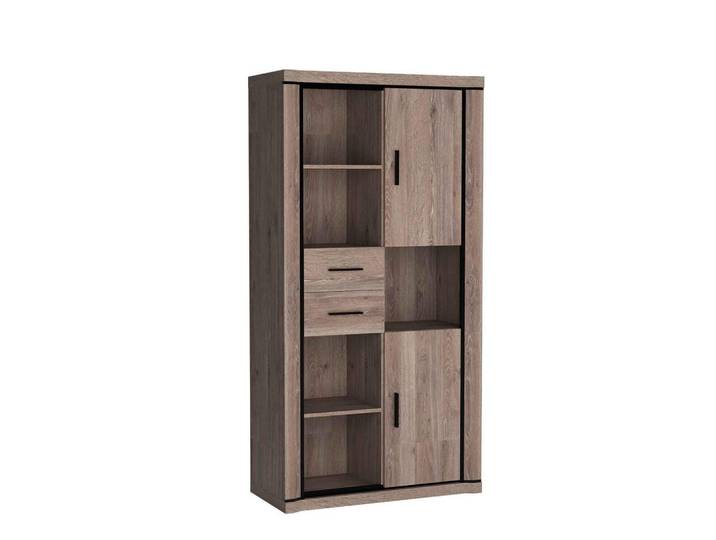 Masseno Bücherregale Malaga 97 / 192 / 45 cm Braun, 97x192x45 cm, Wohnzimmer, Regale, Bücherregale