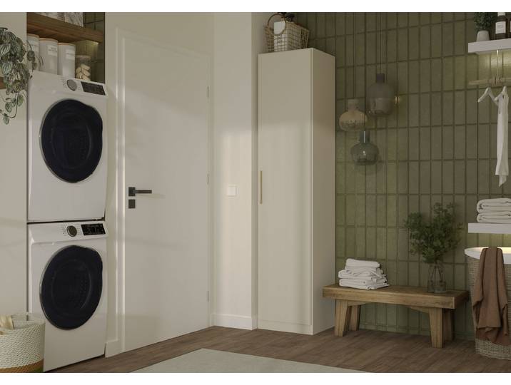 Armoire Avena 47cm Beige/Cachemire/Chêne
