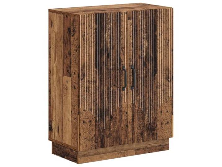 PUGYNBK HOORN Badezimmerschrank-Set, 3-teilig, Altholz Feuchtigkeitsbeständig, wendbare Türen, schlankes Design, offenes Regal, einfache Reinigung