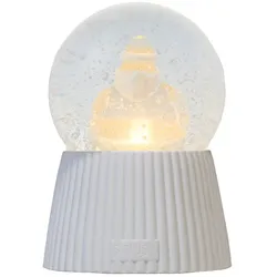 LED-Schneekugel Santa (Weihnachtsmann) Sirius Glas, Keramik weiß, 14.5 cm