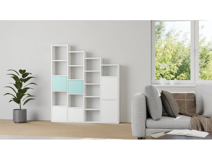 Modernes Stufenregal von Pickawood MDF Beschichtet MDF Weiß matt