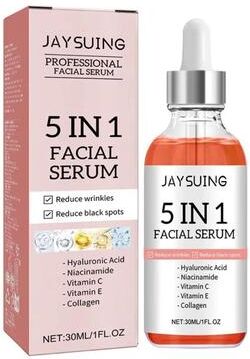 Inspired Finds 5 in 1 Vitamin C & Hyaluronic Acid Face Serum For Firming, Moisturizing, And Brightening 5 in 1 Vitamin C & Hyaluronic Acid Face Serum For Firming, Moisturizing, And Brightening